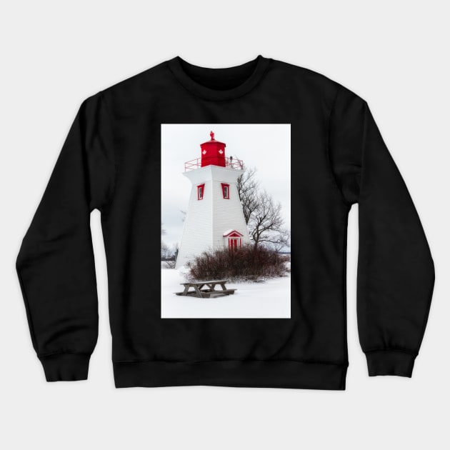 Seaside Lighthouse, Victoria, P.E.I. 2 Crewneck Sweatshirt by Robert Alsop